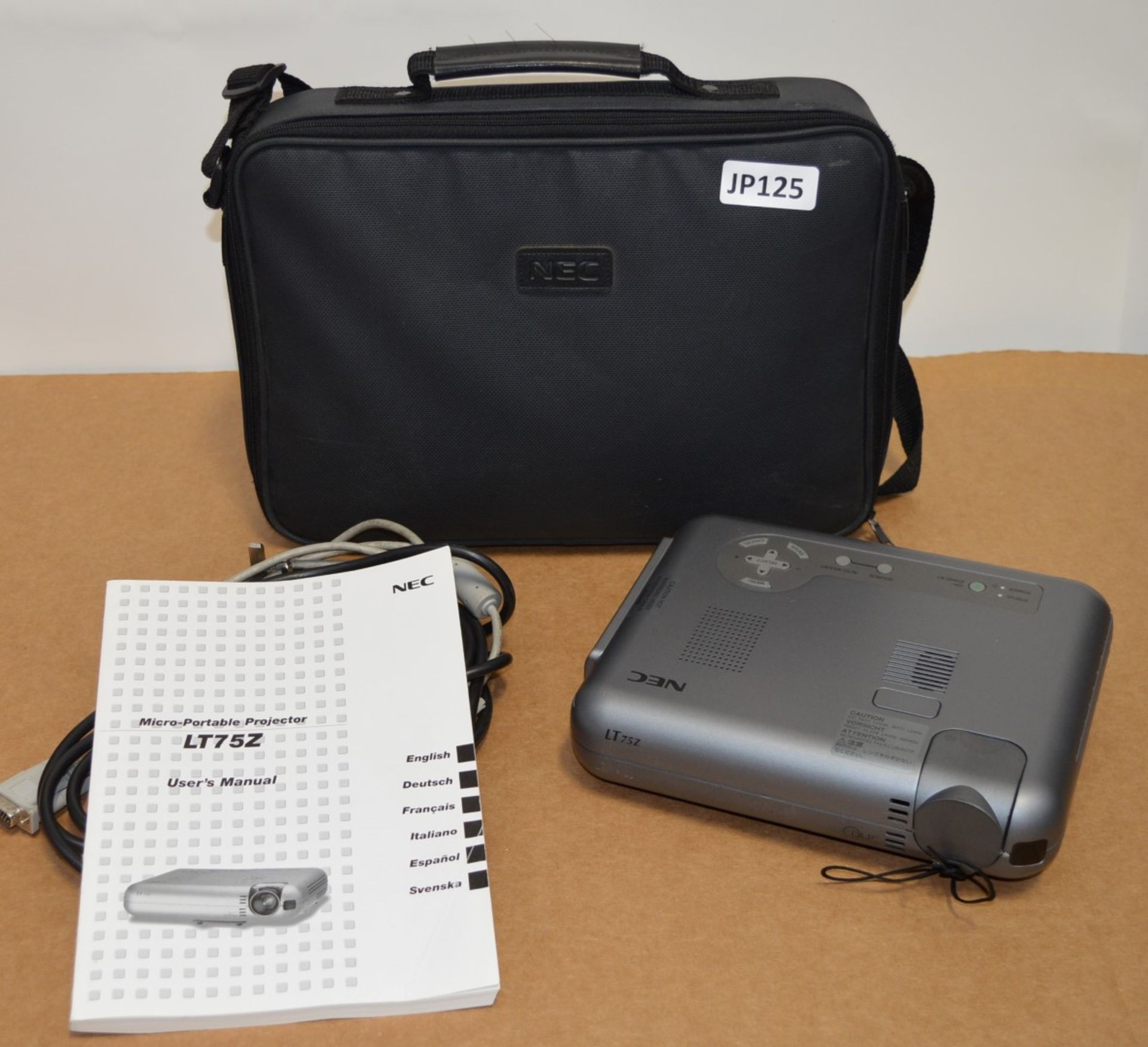 1 x NEC Micro Portable Projector - Model LT75Z - Includes Carry Case, Leads, Remote and User