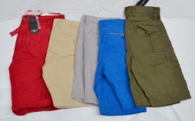 5 x Assorted Pre End PRE END Branded Mens Cotton Shorts - New Stock With Tags - Recent Menswear