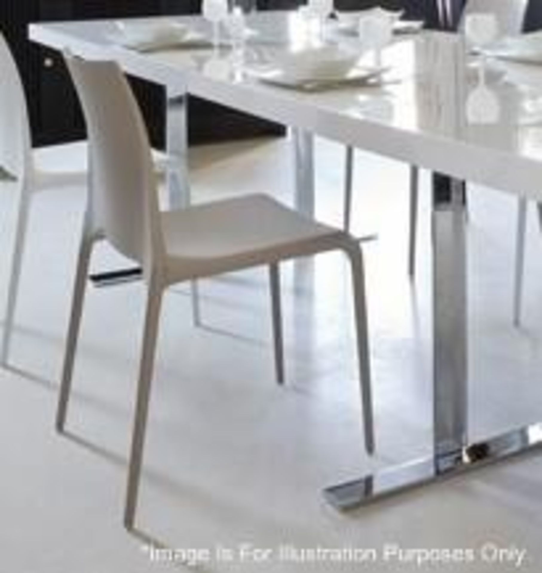 2 x LIGNE ROSET "Petra" Stackable Dining Chairs - Dimensions: W42 x D45 x H83, Seat Height: 46cm - R