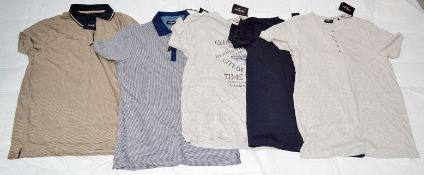 5 x Assorted PRE END Branded Mens T-Shirts - New Stock With Tags - Recent Menswear Store Closure -
