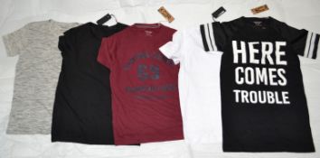 5 x Assorted PRE END & GNIOUS Branded Mens T-Shirts - New Stock With Tags - Recent Menswear Store