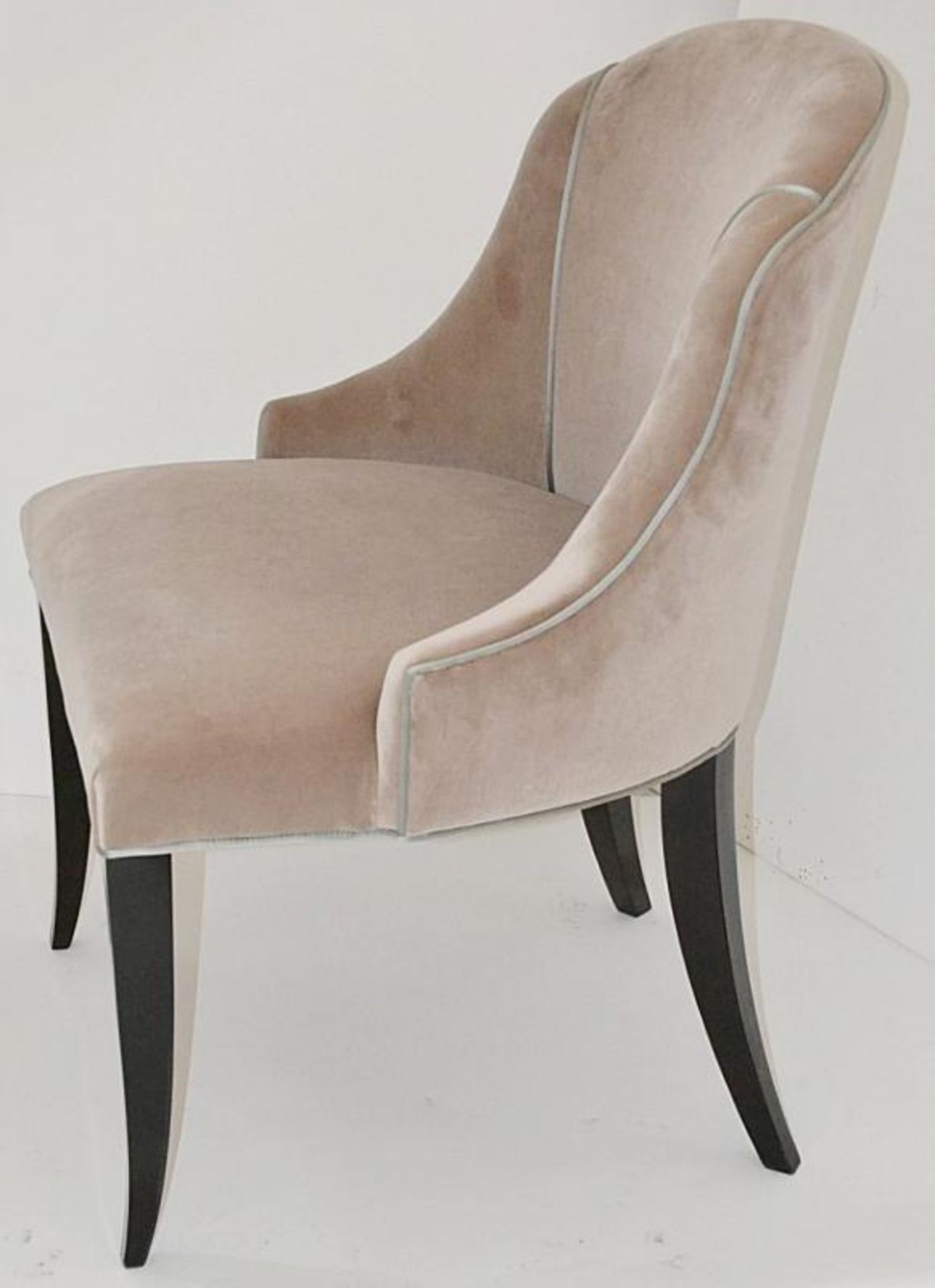 1 x REED &amp; RACKSTRAW "Cloud" Velvet Upholstered Handcrafted Chair - Dimensions: H87 x W58 x D5 - Image 6 of 12