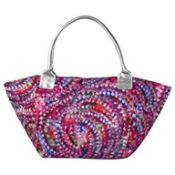 4 x Ghost Multi Colour Purple Printed Large Travel Shoulder Holdall Summer Beach Bags - Brand New
