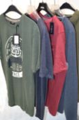 5 x Assorted PRE END Branded Mens T-Shirts - New Stock With Tags - Recent Menswear Store Closure -