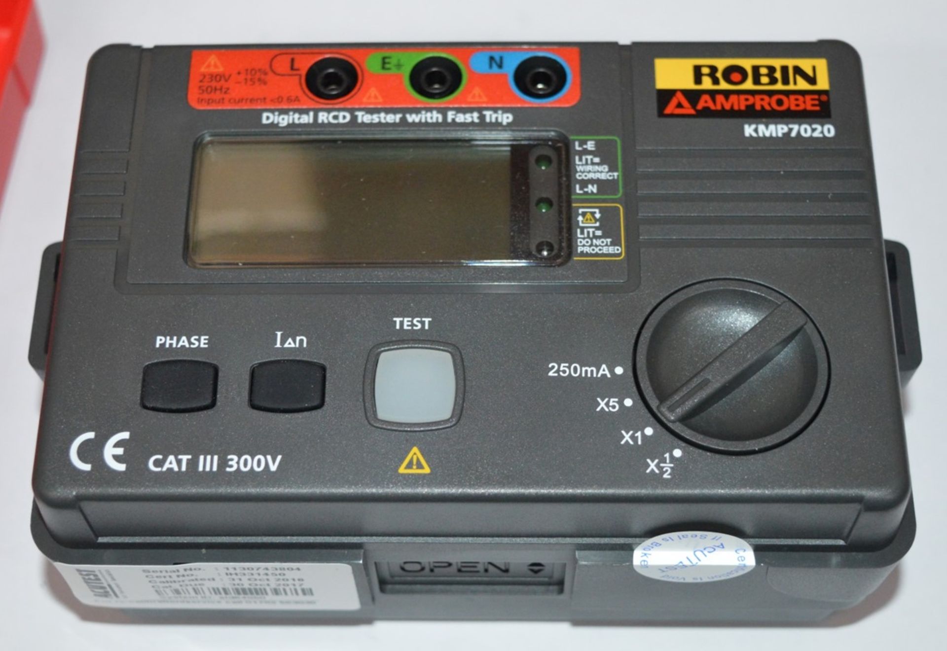 1 x Robin Amprobe Digital RCD Tester Wth Fast Trip - Model KMP7020 - Boxed With All Accessories - - Image 7 of 8