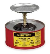 2 x Justrite 0.9Litre / 1 Quart Plunger Cans - CL185 - Ref: C4/10108 - New Stock - Location: