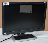 1 x HP 19 Inch Widescreen Flatscreen Monitor - Model L1908w - CL011 - Ref JP110 - Location: