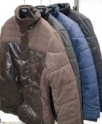 5 x Mens Padded Jacket With Faux Leather Panelling To Breast and Back - 3 Clolours, Various