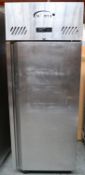 1 x Williams Stainless Steel Single Door Upright Freezer - Model: LJ1SARI - 400 Litre - W74 x 82 x