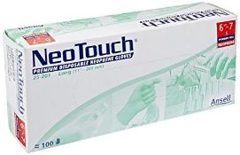 2 x Boxes of Ansell Neotouch Premium Disposable Long 11" 290mm Neoprene Gloves - Size 6.5-7 (S) -