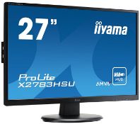 1 x iiyama ProLite 27 Inch AMVA+ HD LED Monitor - Model X2783HSU - Large High End Monitor For