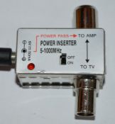 1 x UHF Power Inserter 5-1000MHz 6V With On / Off Switch - Includes PSU - CL400 - Ref IT264 -