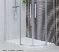 1 x Low Profile Offset Quadrant Right Handed Stone Shower Tray - Dimensions: 1200 x 900 - Features