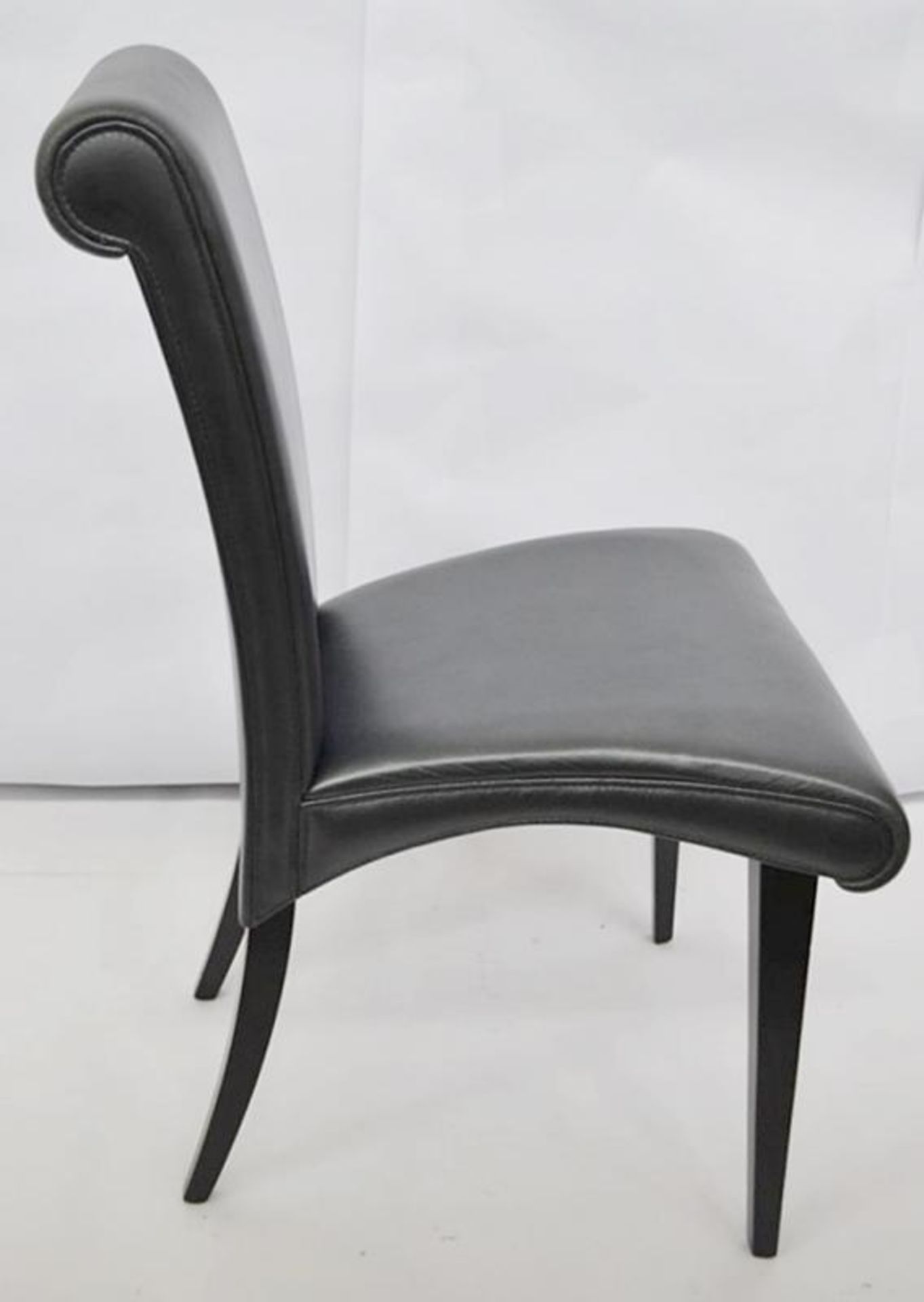 1 x CATTALAN “Lulu” High Back Chair – Upholstered In A Rich Metallic Charcoal - Dimensions: W50 x H9 - Image 4 of 8