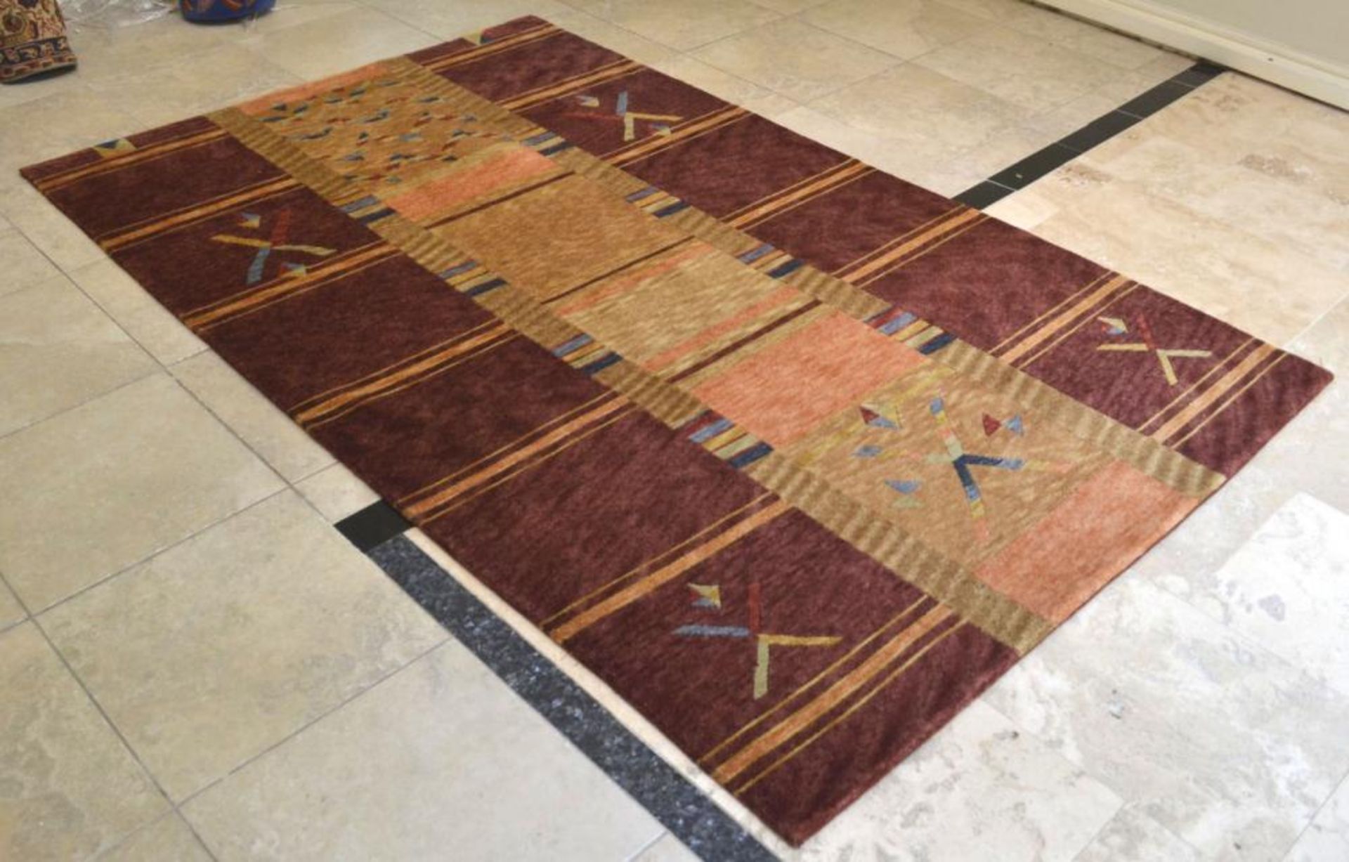 1 x Sino Nepalese Mont Blanc Handknotted Carpet - 100% Wool - Dimensions: 244x155cm - Unused - NO VA - Image 13 of 14