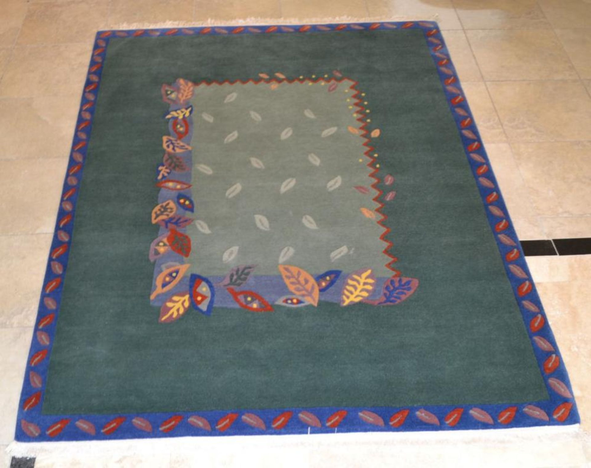 1 x Nepalese Handknotted 100% Wool Rug - Dimensions: 247x174cm - Unused - NO VAT ON THE HAMMER - Re