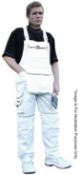 1 x Pair Of Blackrock Decorators Dungaress (Bib & Brace) - Colour: White - Size: XXL (48"-50") -