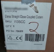 1 x Elena Straight Close Coupled Cistern inc fittings - Ref: DY104/I13SCC - CL190 - Unused Stock - L