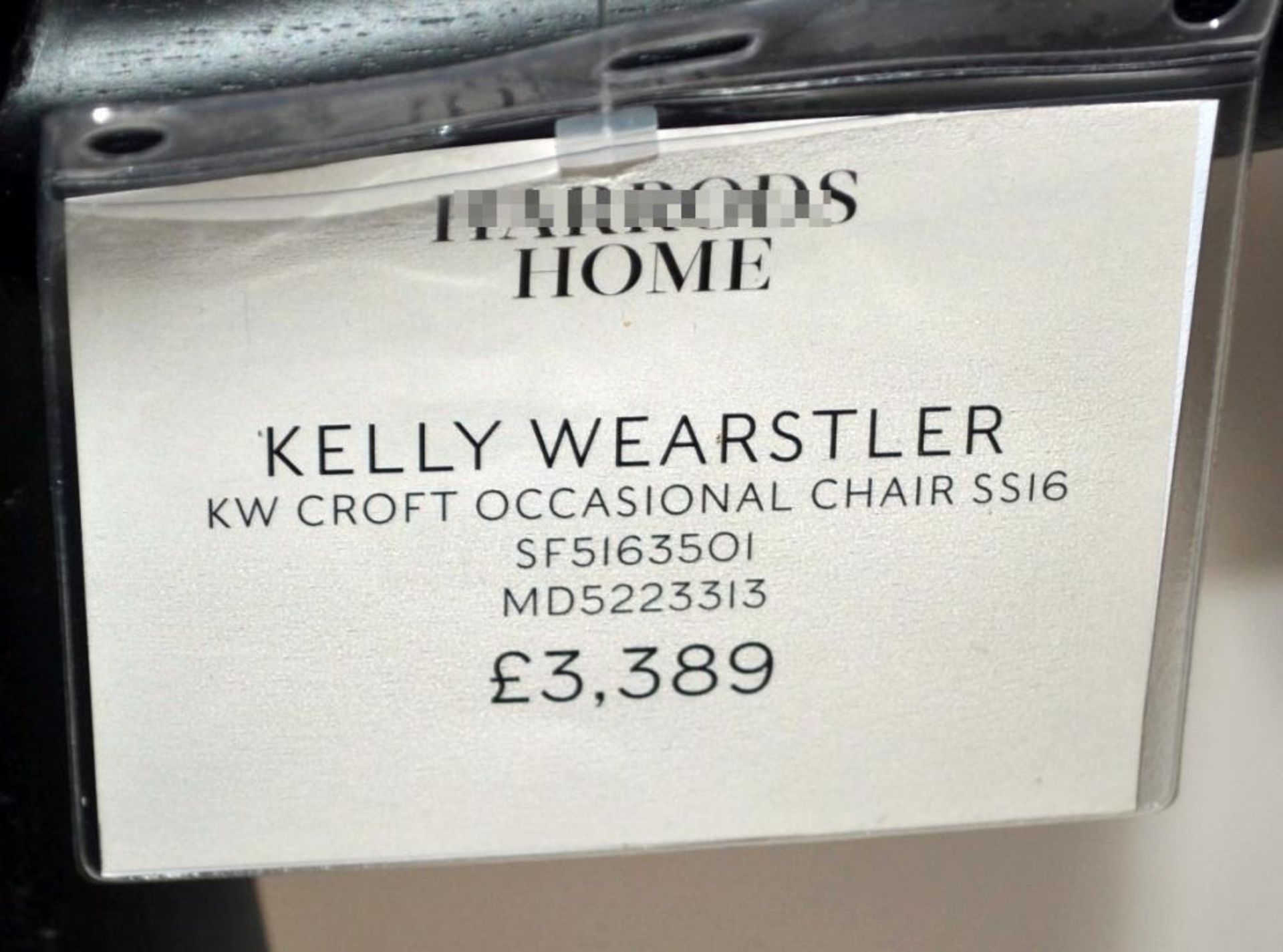 1 x KELLY WEARSTLER Croft Occasional Chair - Ref: 5163501 - CL087 - Location: Altrincham WA14 - Orig - Image 13 of 24