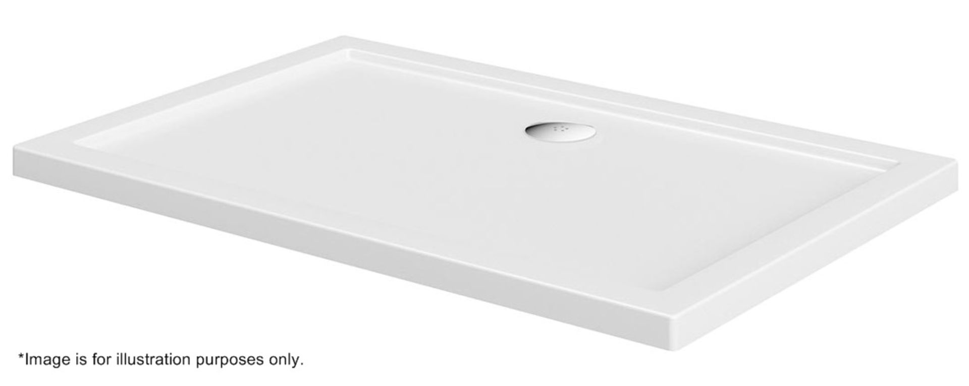 1 x Low Profile Rectangular Stone Shower Tray - Dimensions: 1000 x 900mm - Features An Acrylic - Image 2 of 2