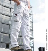4 x Assorted Pairs Of Blackrock Decorators Trousers - Colour: White - Variuos Sizes: 30"-38" - New/