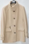 1 x Steilmann Womens Premium 'Virgin Wool' Winter Coat In Beige - UK Size 12 - New Sample Stock -