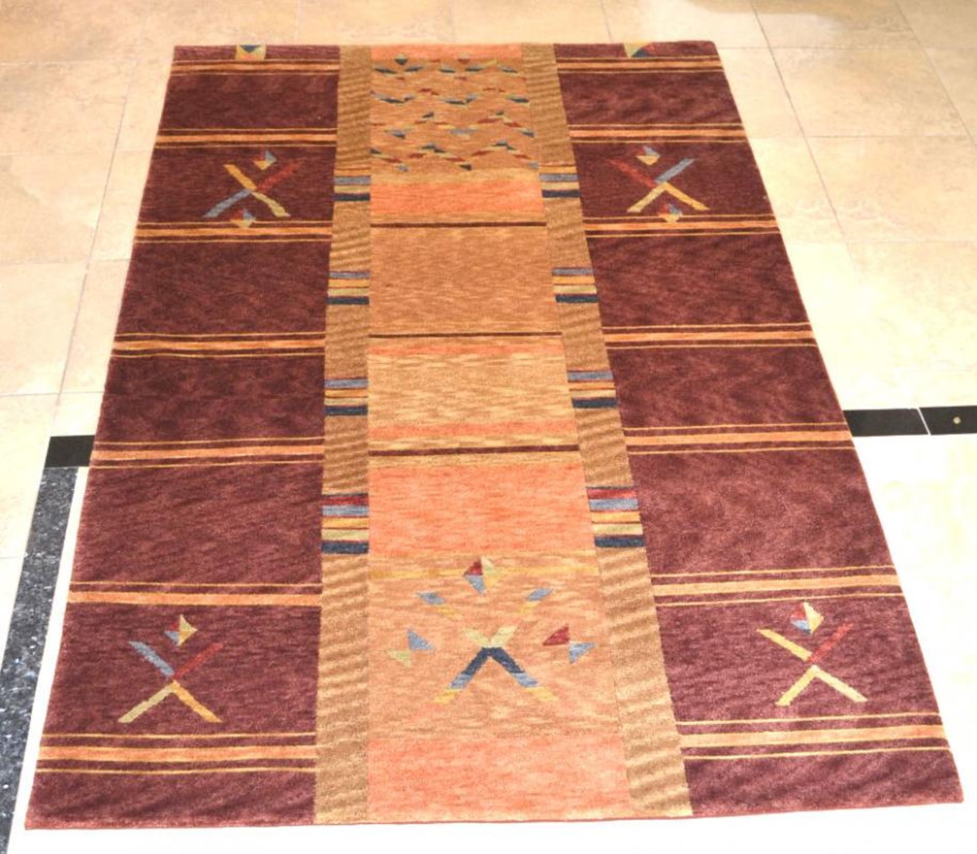 1 x Sino Nepalese Mont Blanc Handknotted Carpet - 100% Wool - Dimensions: 244x155cm - Unused - NO VA - Image 14 of 14
