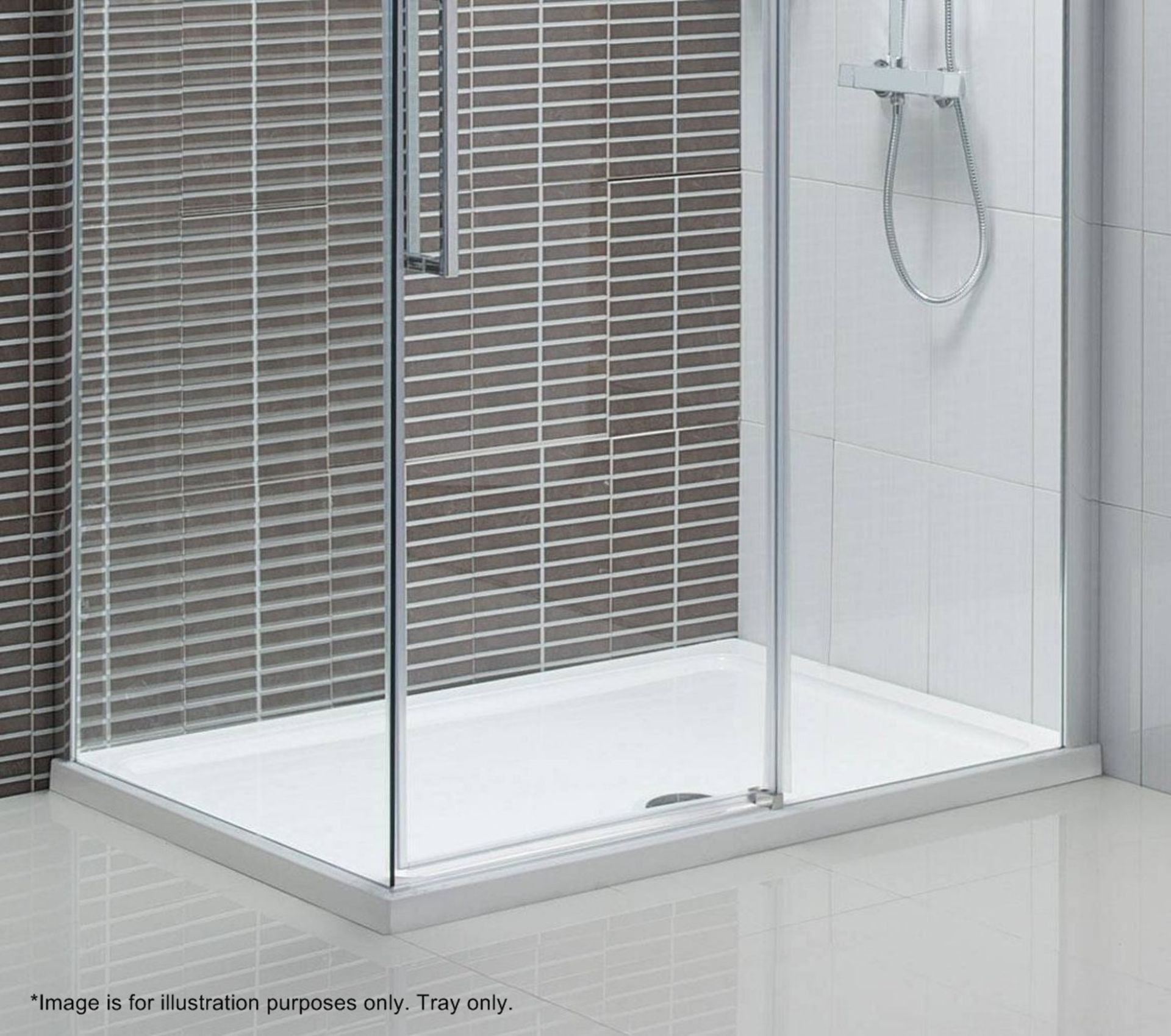 1 x Low Profile Rectangular Stone Shower Tray - Dimensions: 1200 x 900mm - Features An Acrylic