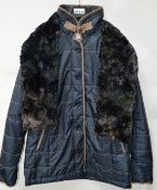 1 x Steilmann KSTN By Kirsten Womens Winter Coat With A Detachable Faux Fur Shrug Around The