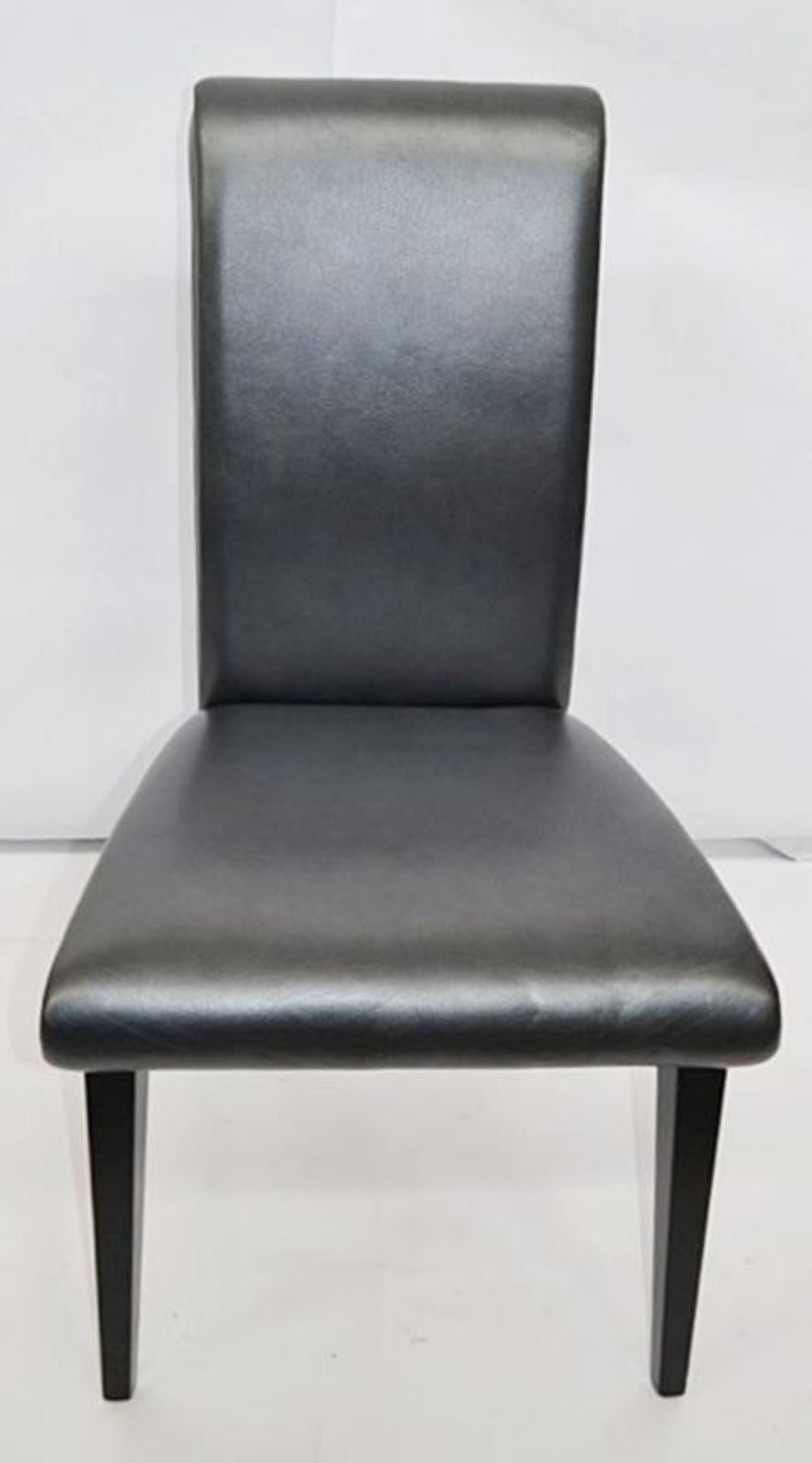 1 x CATTALAN “Lulu” High Back Chair – Upholstered In A Rich Metallic Charcoal - Dimensions: W50 x H9 - Image 8 of 8