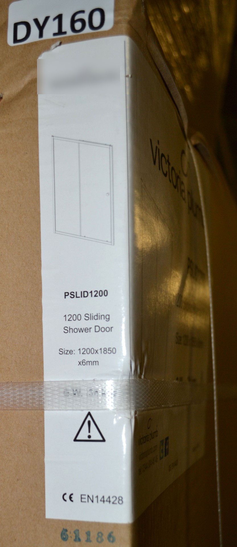 1 x 1200mm Sliding Shower Door 1200x1850x6mm - Ref: DY160/PSLID1200 - CL190 - Unused Boxed Stock - L - Image 2 of 4