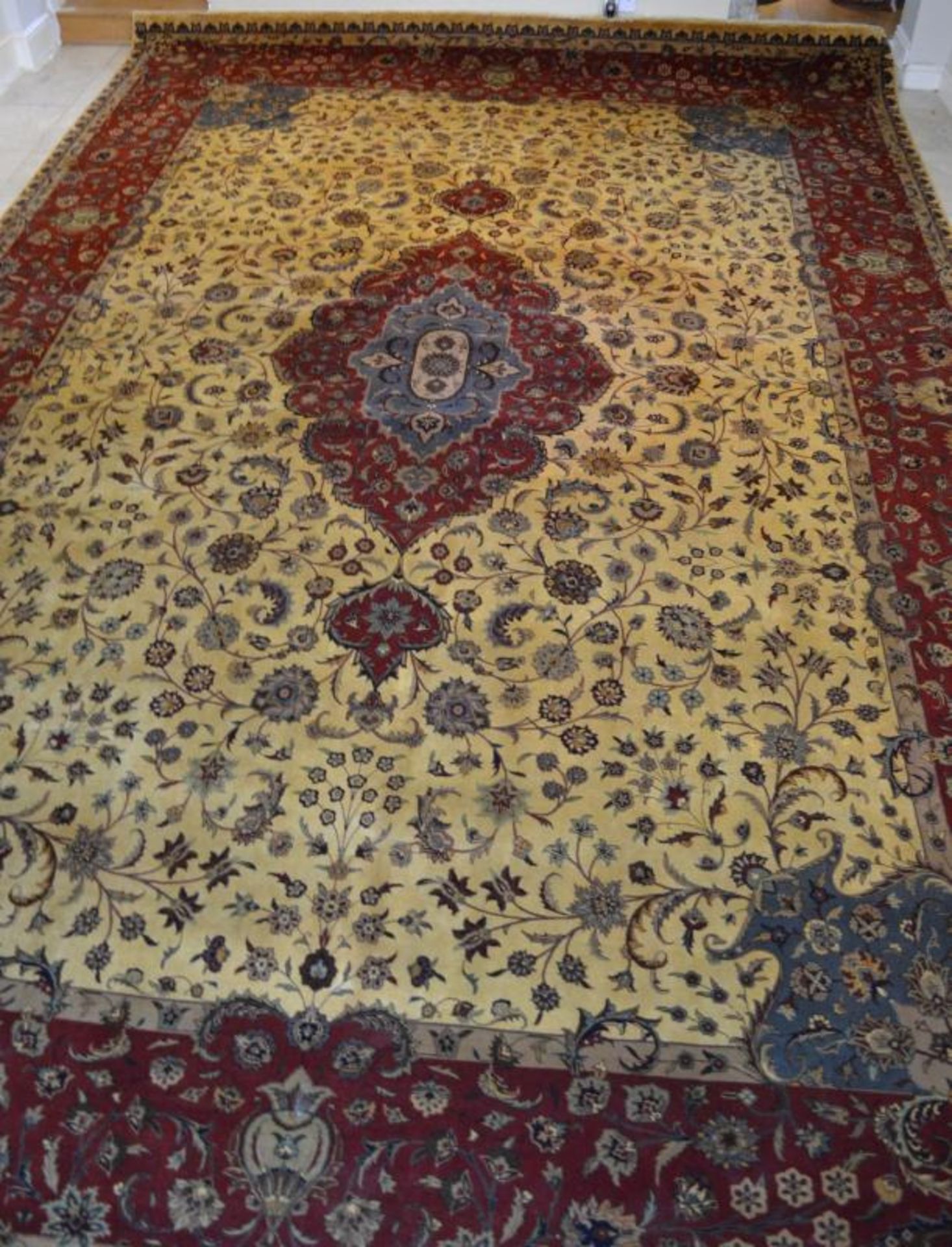 1 x Very Fine Top Quality Pakistan Tabriz Design Carpet - 320 Knot Count - Dimensions: 546x376cm - N - Image 8 of 31