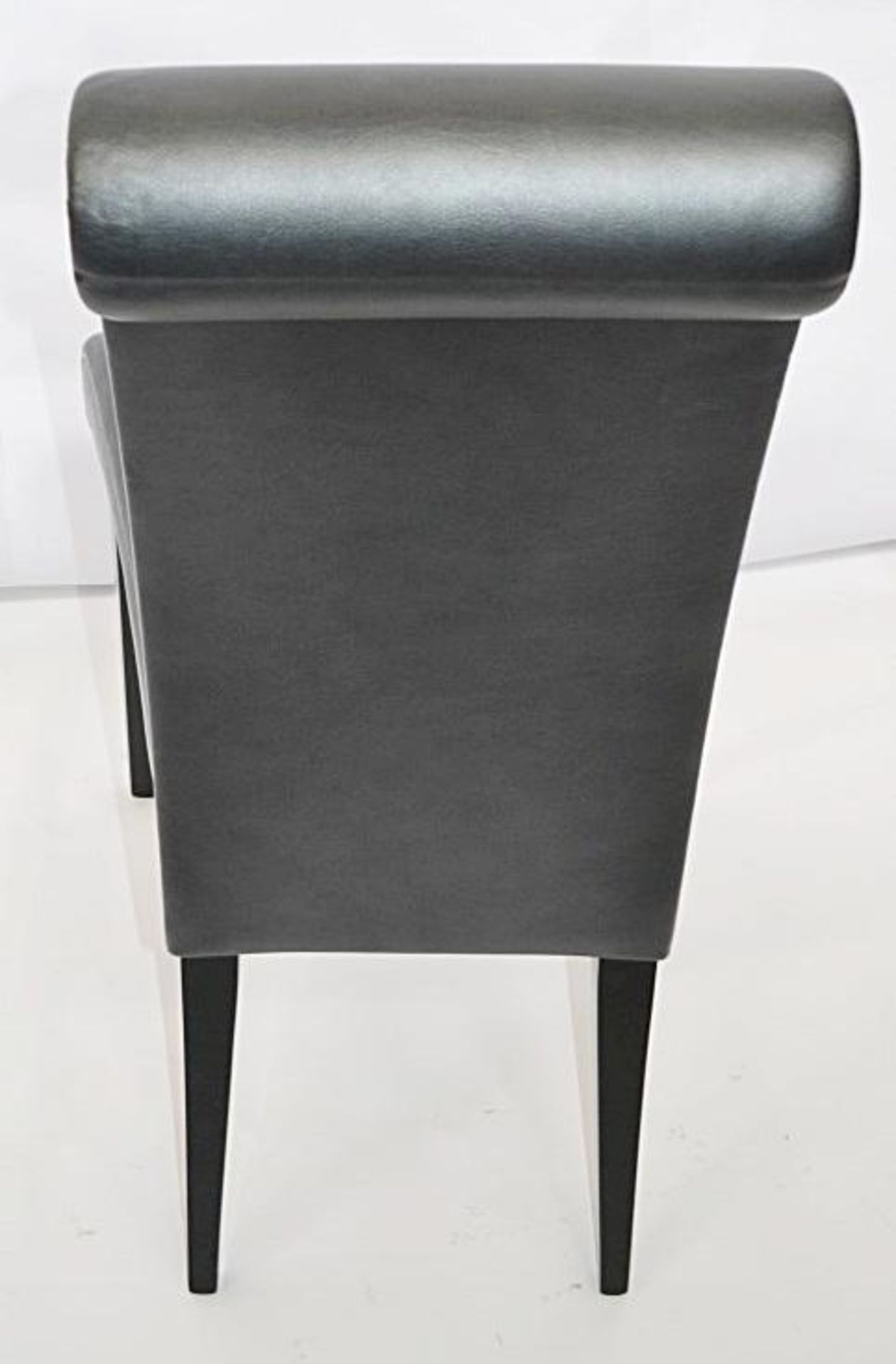 1 x CATTALAN “Lulu” High Back Chair – Upholstered In A Rich Metallic Charcoal - Dimensions: W50 x H9 - Image 4 of 8