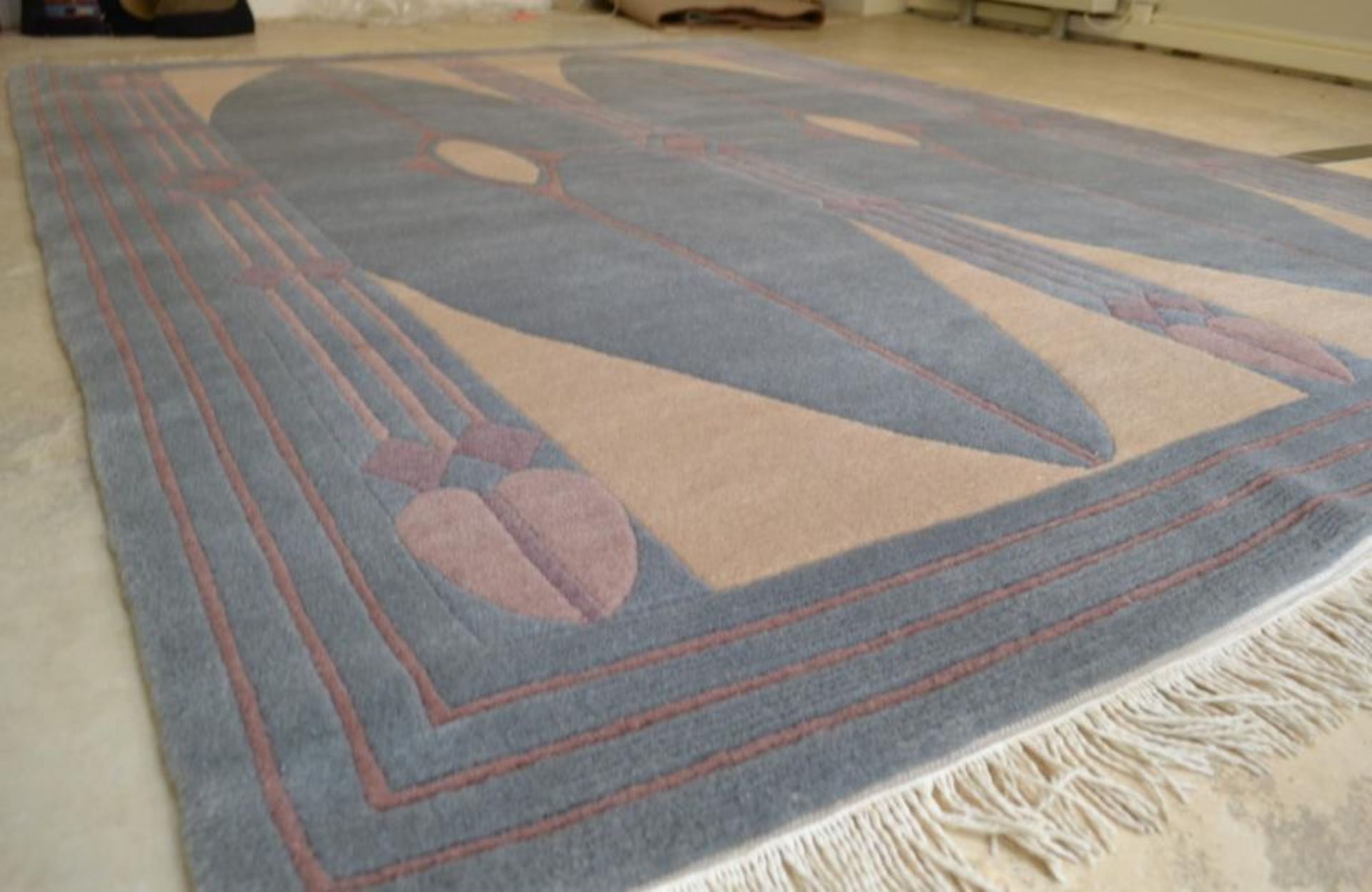 1 x Hand Knotted Mackintosh Design Nepalese Carpet - 100% Wool - Dimensions: 174x247cm - Unused - NO - Image 5 of 12