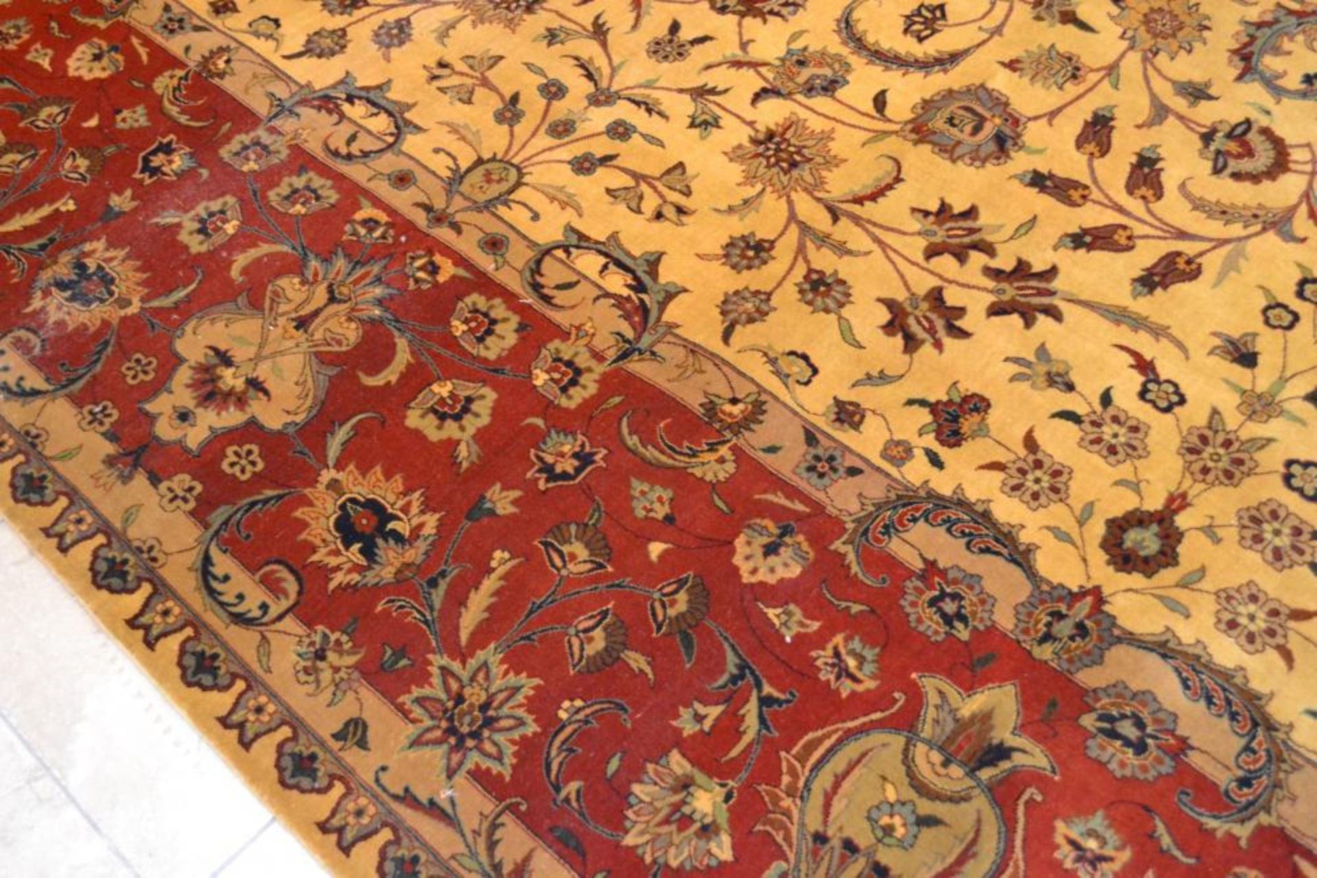 1 x Very Fine Top Quality Pakistan Tabriz Design Carpet - 320 Knot Count - Dimensions: 546x376cm - N - Image 20 of 31