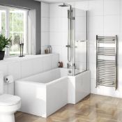 1 x Boston L Shaped Right Handed Shower Bath 1700 x 850mm - Ref: DY161/CBOS1785R - CL190 - Location: