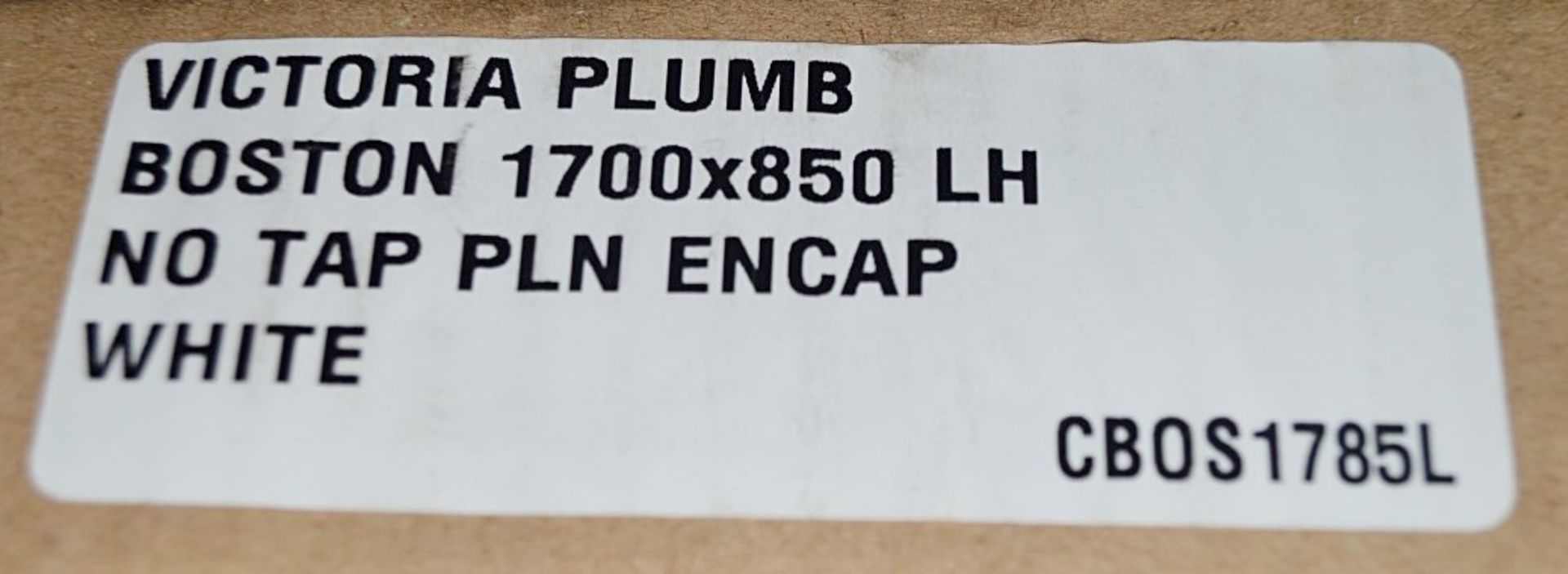 1 x BOSTON L-Shaped Right Handed Shower Bath - No Tap Hole - Pln Encap - Colour: White - - Image 3 of 4