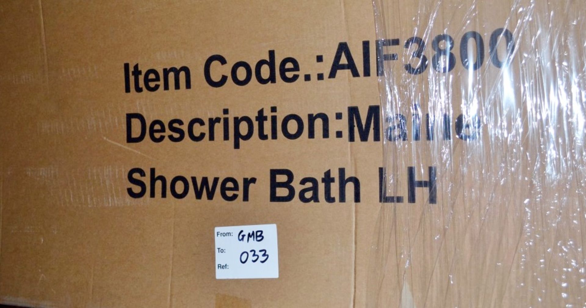 1 x Mode MAINE Left Handed P Shaped Shower Bath (AFI3800) - Dimensons: 1675 x 850 x H550mm - - Image 2 of 5