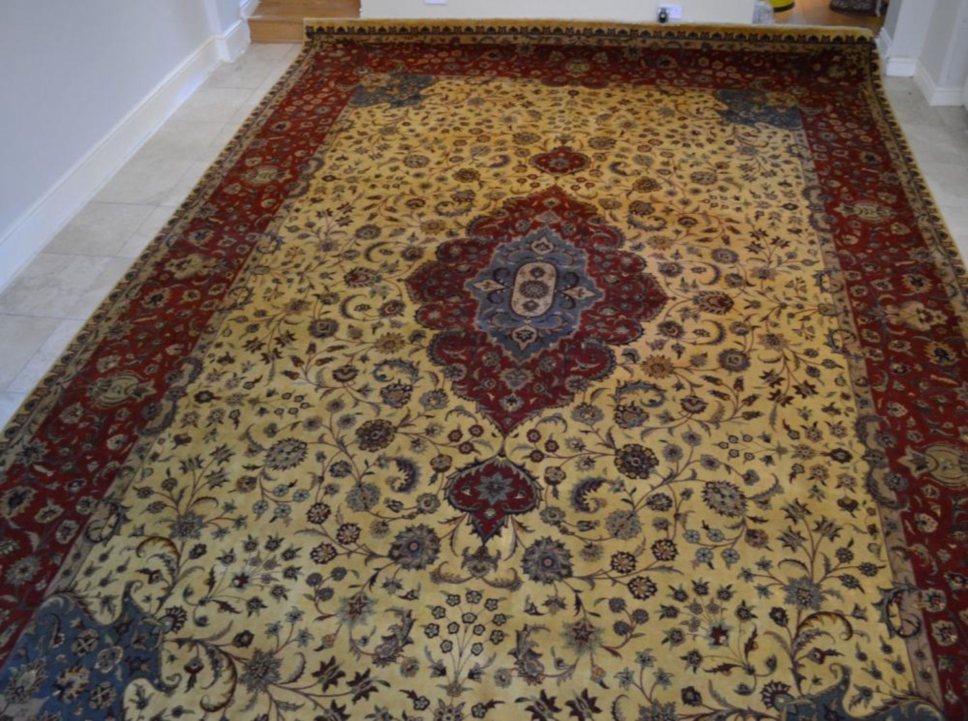 1 x Very Fine Top Quality Pakistan Tabriz Design Carpet - 320 Knot Count - Dimensions: 546x376cm - N - Image 14 of 31