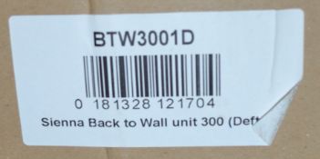 1 x Sienna Oak Slimline Back to Wall Toilet Unit 300 - Ref: DY101/BTW3001D - CL190 - Unused Stock -