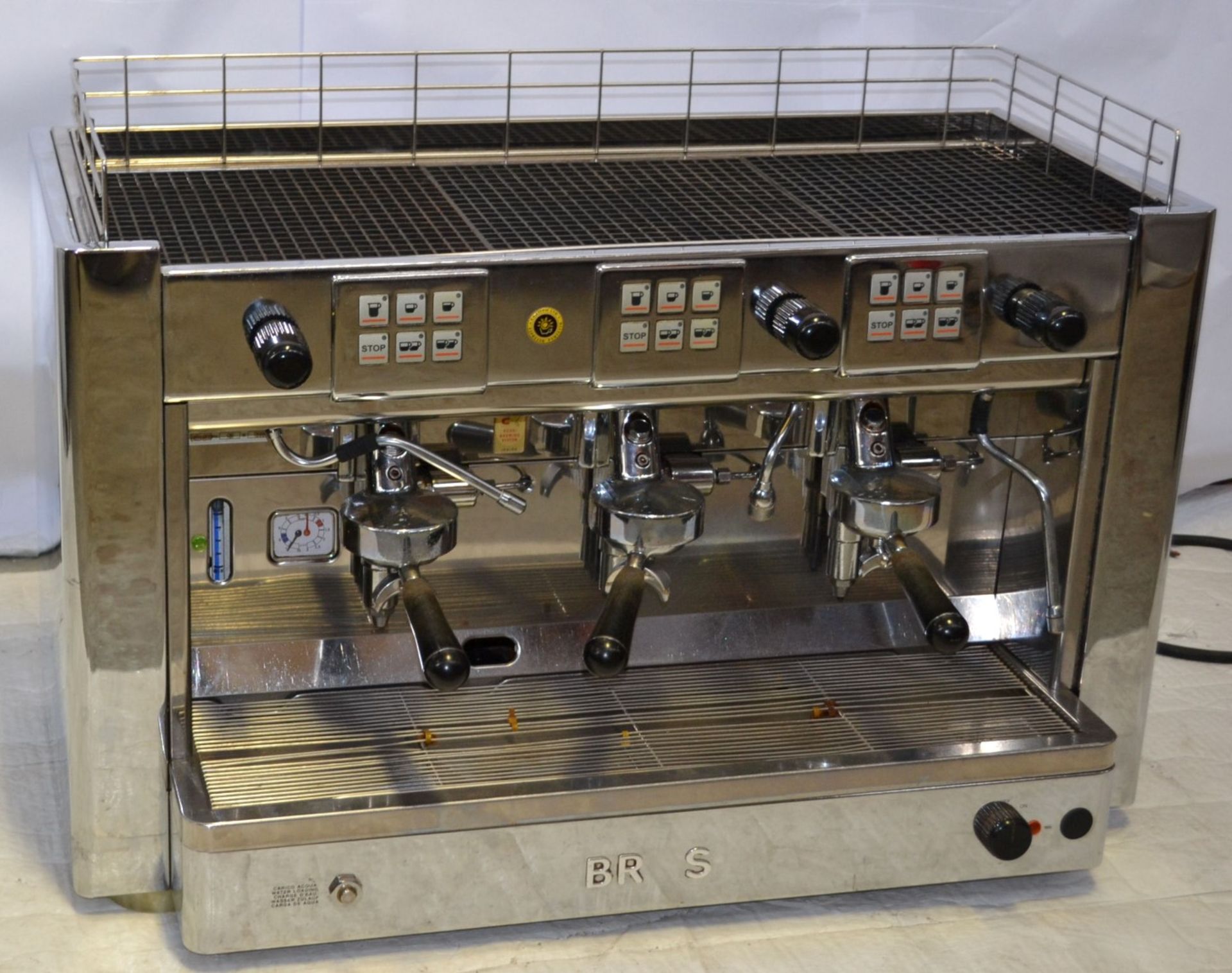 1 x Brasilia Gradisca Stainless Steel Commercial Coffee Macine- Model  Rest Dig 3GR 3-Group - - Image 13 of 14