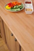 1 x Solid Wood Worktop - PRIME BEECH - First Grade Finger Jointed Kitchen Worktop - Ideal For