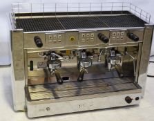 1 x Brasilia Gradisca Stainless Steel Commercial Coffee Macine- Model  Rest Dig 3GR 3-Group -