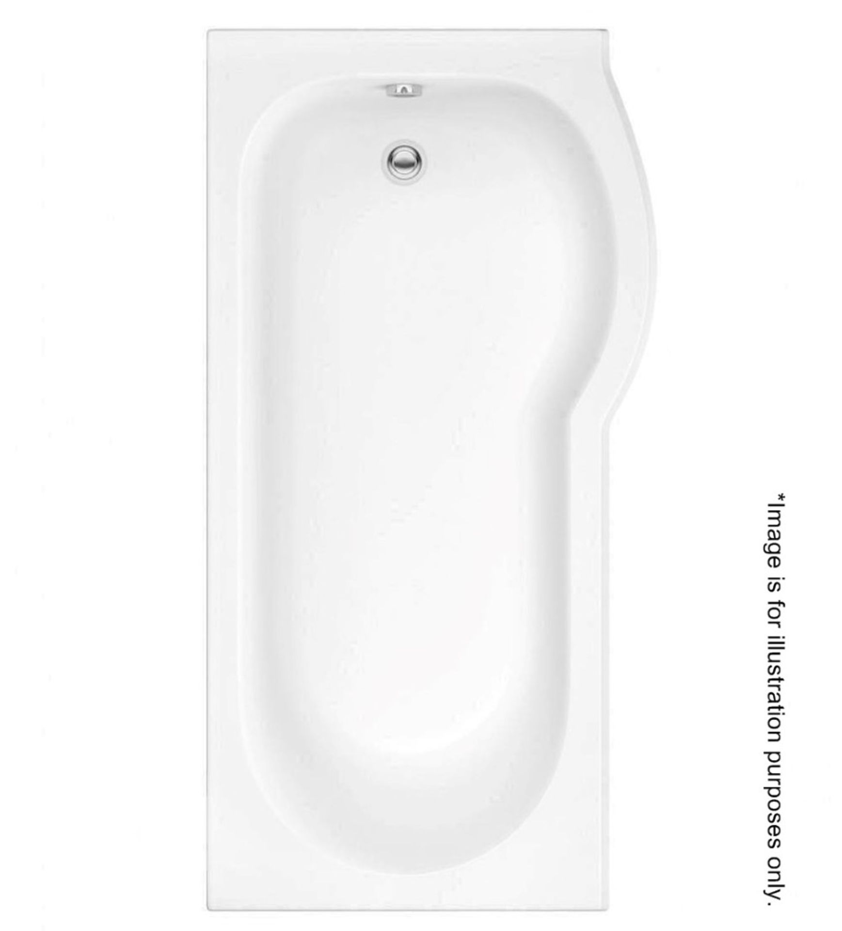 1 x Mode MAINE Left Handed P Shaped Shower Bath (AFI3800) - Dimensons: 1675 x 850 x H550mm - - Image 3 of 5