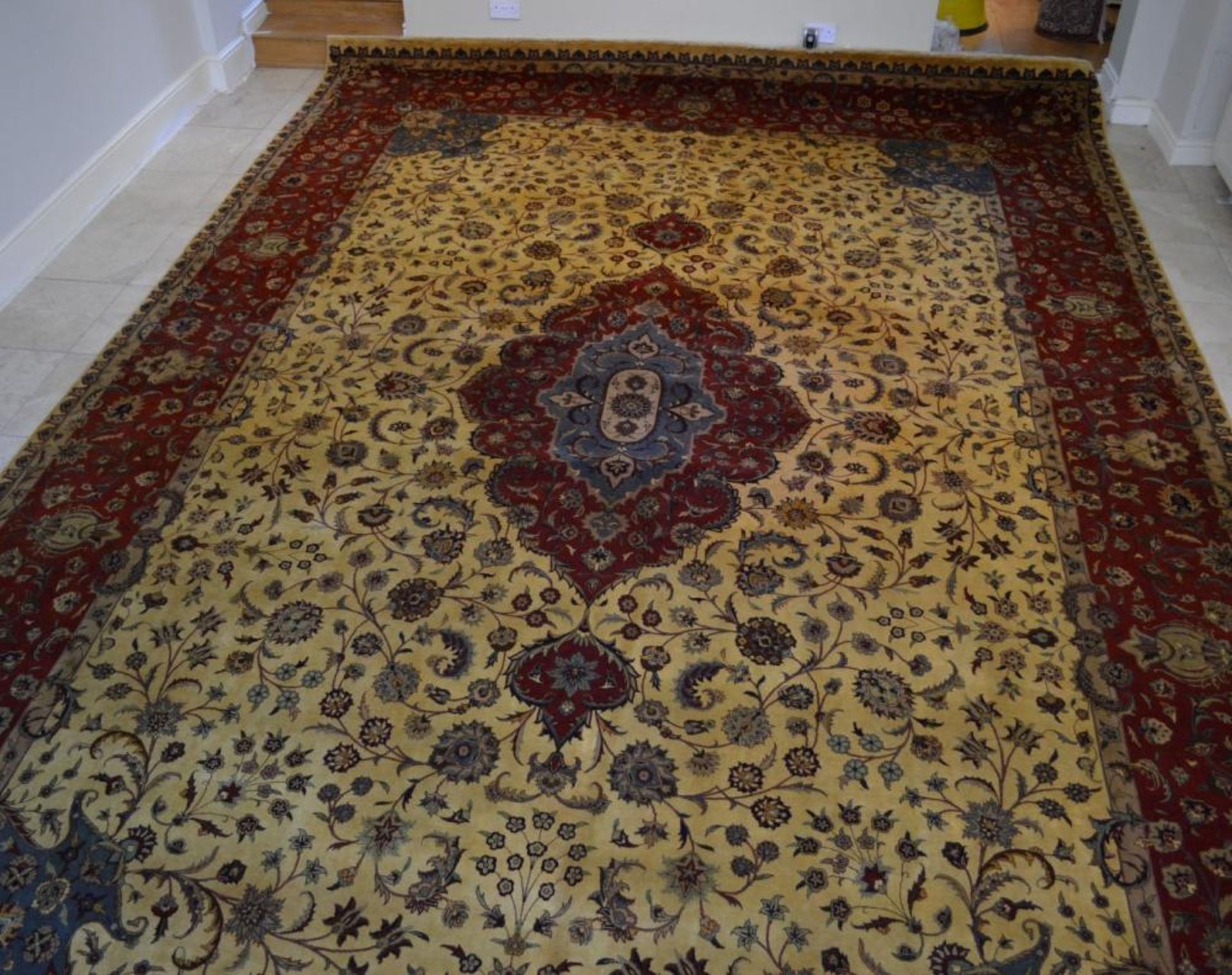 1 x Very Fine Top Quality Pakistan Tabriz Design Carpet - 320 Knot Count - Dimensions: 546x376cm - N - Image 24 of 31