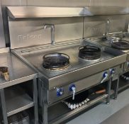 1 x Falcon Commercial Two Burner Wok Station - Model G1629 - Ideal For Commercial Kitchens within