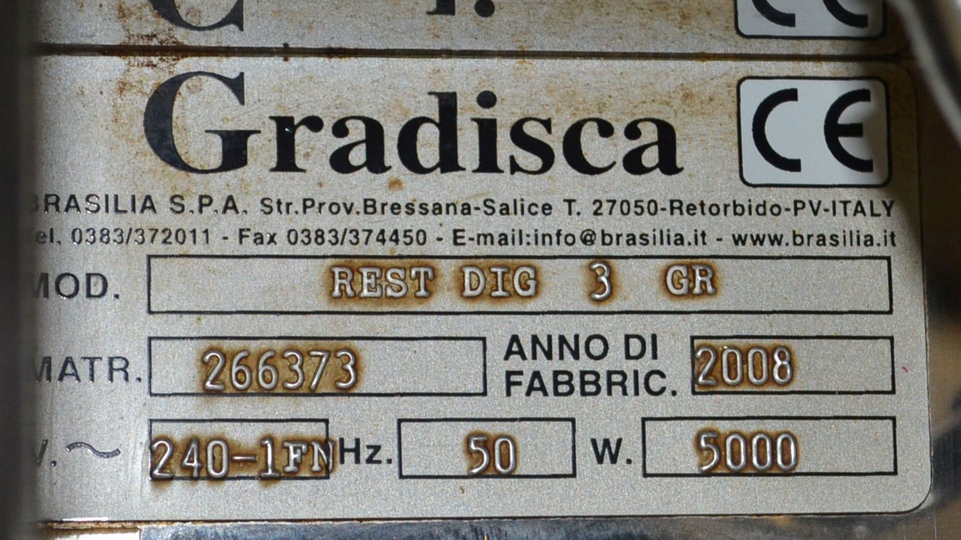 1 x Brasilia Gradisca Stainless Steel Commercial Coffee Macine- Model  Rest Dig 3GR 3-Group - - Image 6 of 14