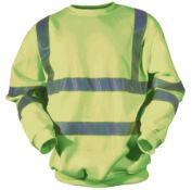 5 x Assorted Blackrock High Visibility Sweatshirts - Colour: All Yellow - Various Sizes - New/Unused