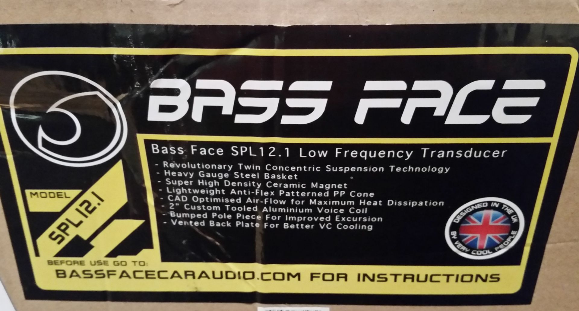 1 x Bass Face SPL12.1 1300W 12 inch Car Subwoofer Sub - Low Frequency Transducer - Unused in - Image 2 of 4