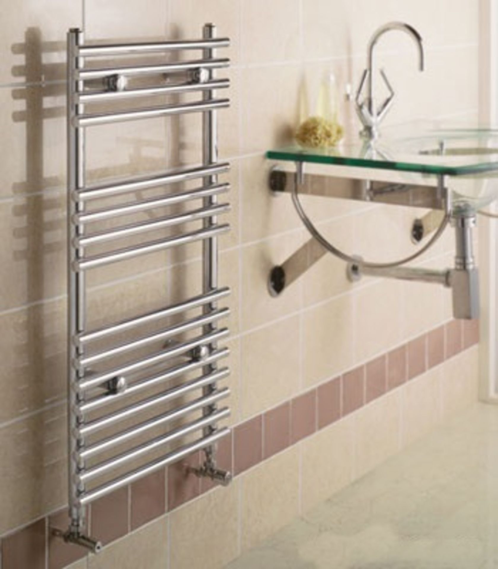 4 x Quinn Topaz Bathroom Ladder Towel Rails - Modern Tube Design With Chrome Finish - Size Height - Image 3 of 3